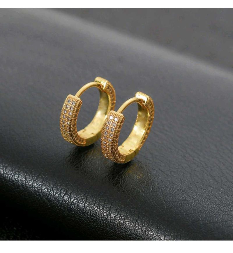 Unisex Gold Tone Hoop Earrings(Weekend sale)