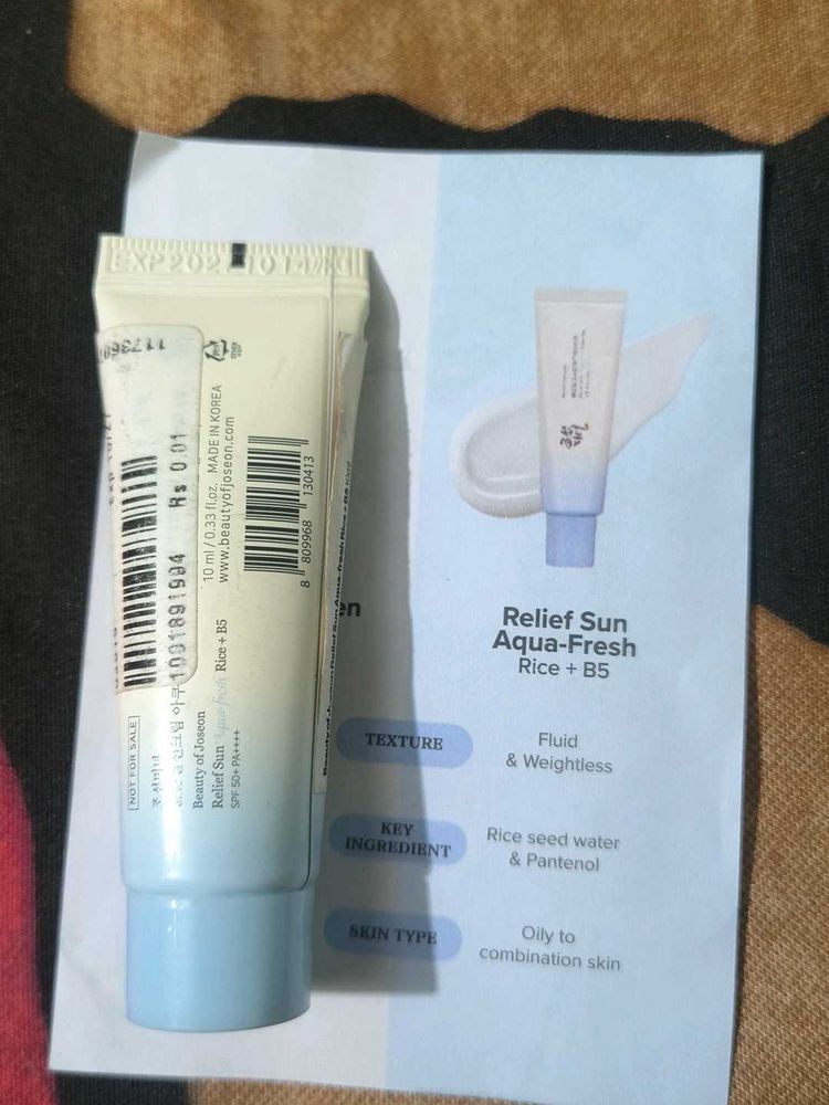 Beauty of Joseon Relief Sun Aqua-Fresh 10 ml trial