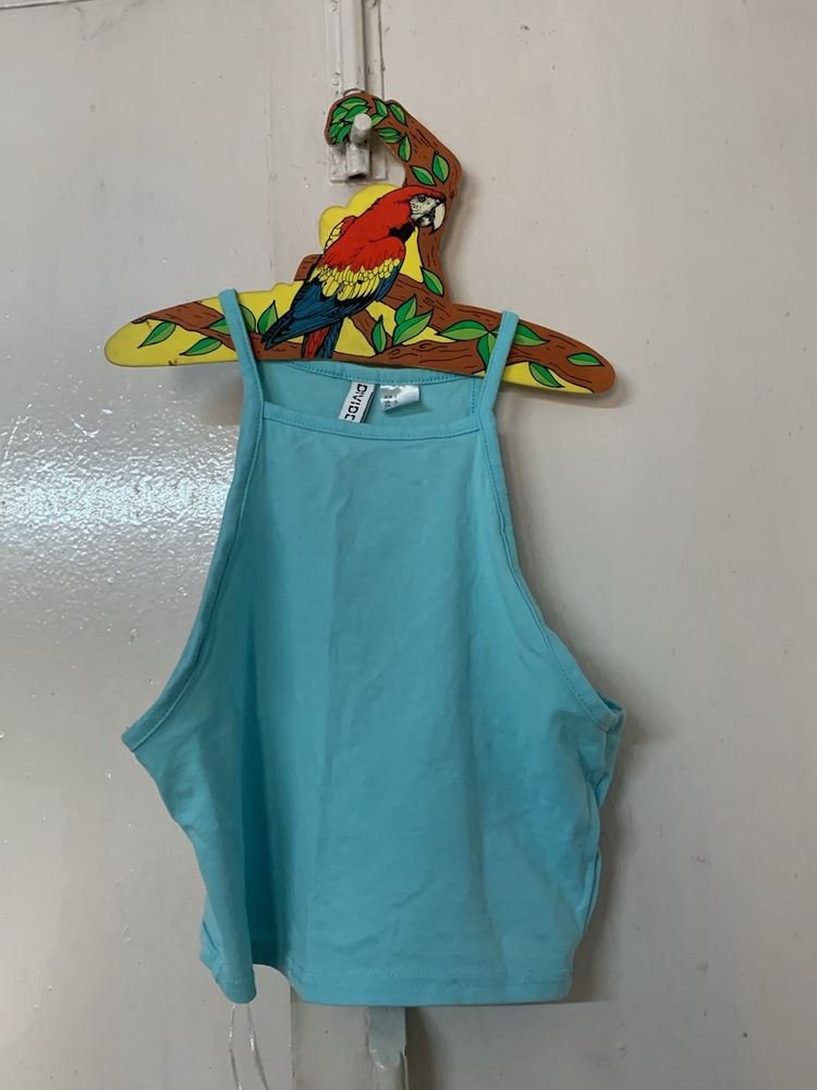 Light Blue Crop Top
