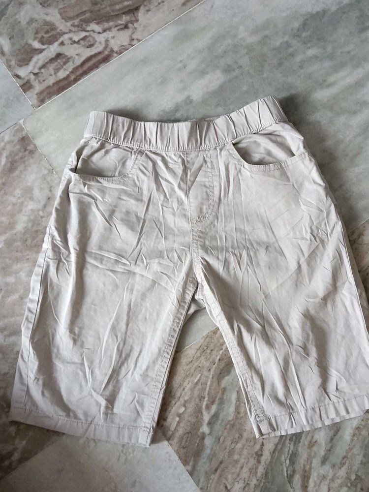 boys Beige Casual Shorts