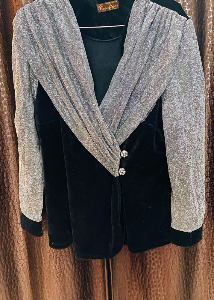 Velvet Wrap Up Coat