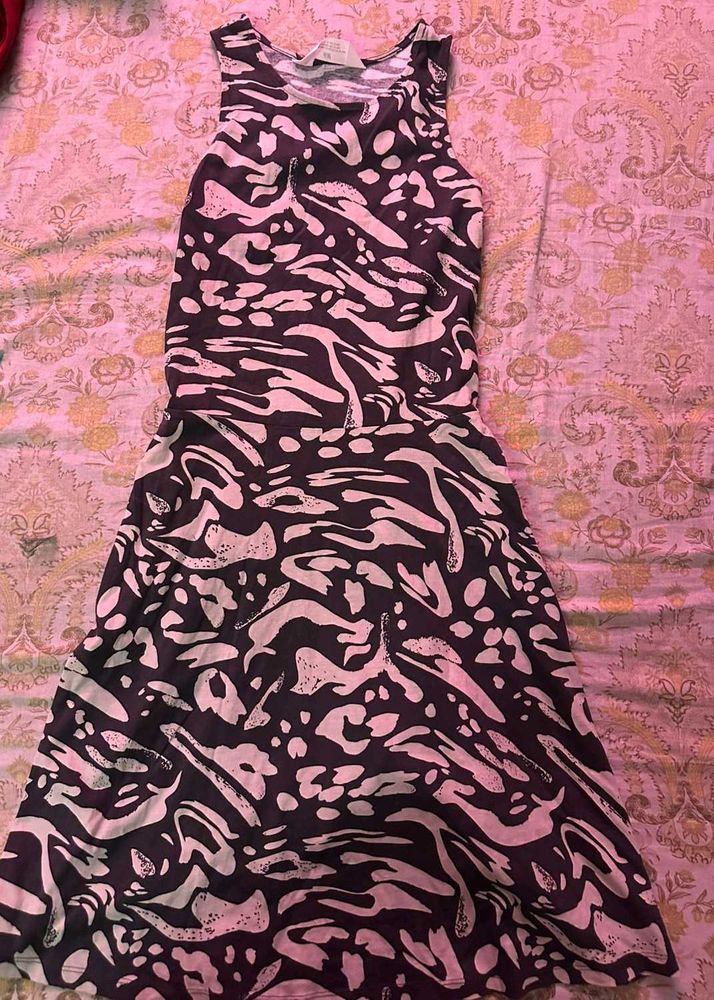 Stylish A-line Printed Dress