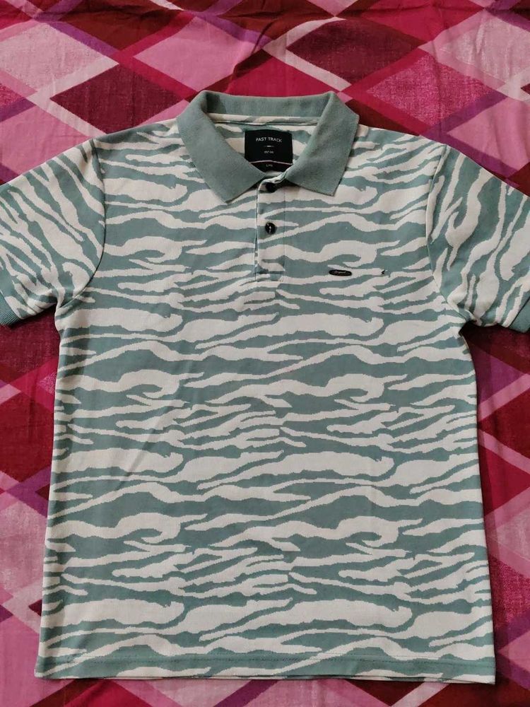 Fast Track Polo T-Shirt - Zebra Print