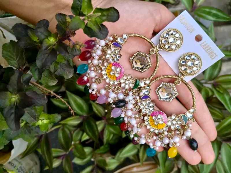 Boho Multicolor Hoop Earrings