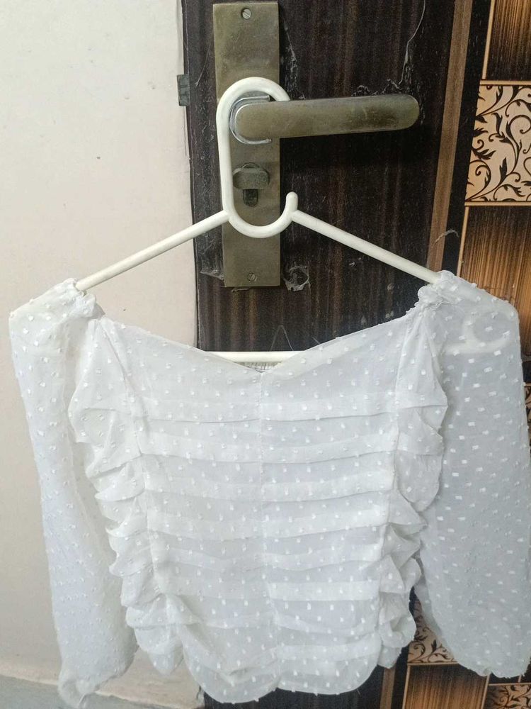 white net partywear top