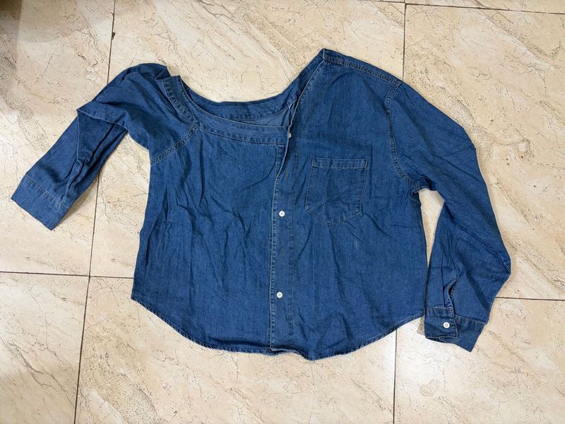 Denim one Off-Shoulder Top