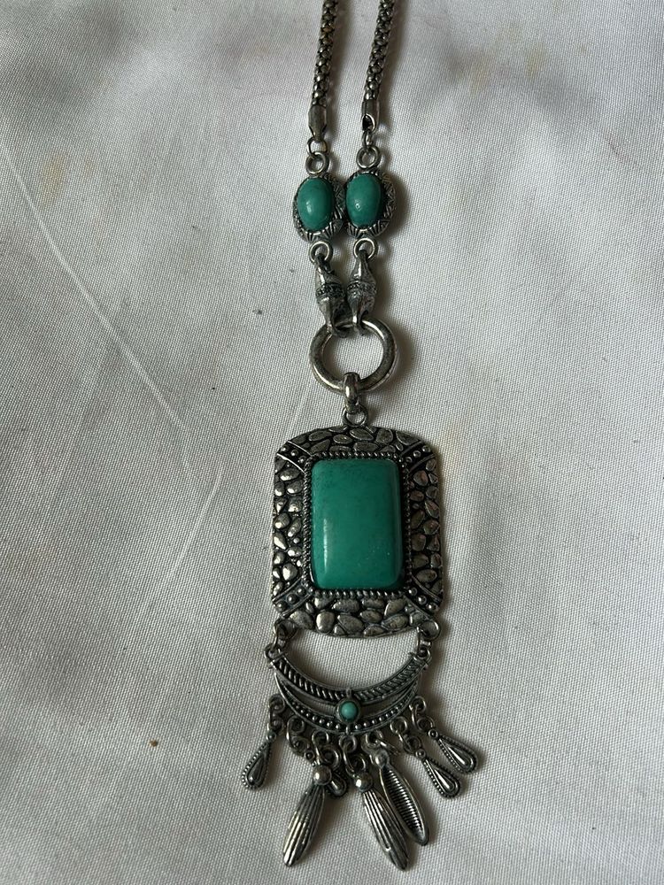 Boho Turquoise Pendant Necklace