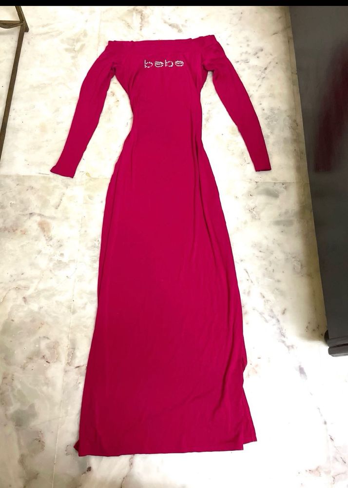 bebe slit maxi dress