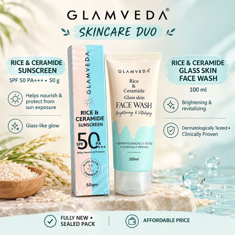Glamveda Rice &amp; Ceramide Skincare Duo