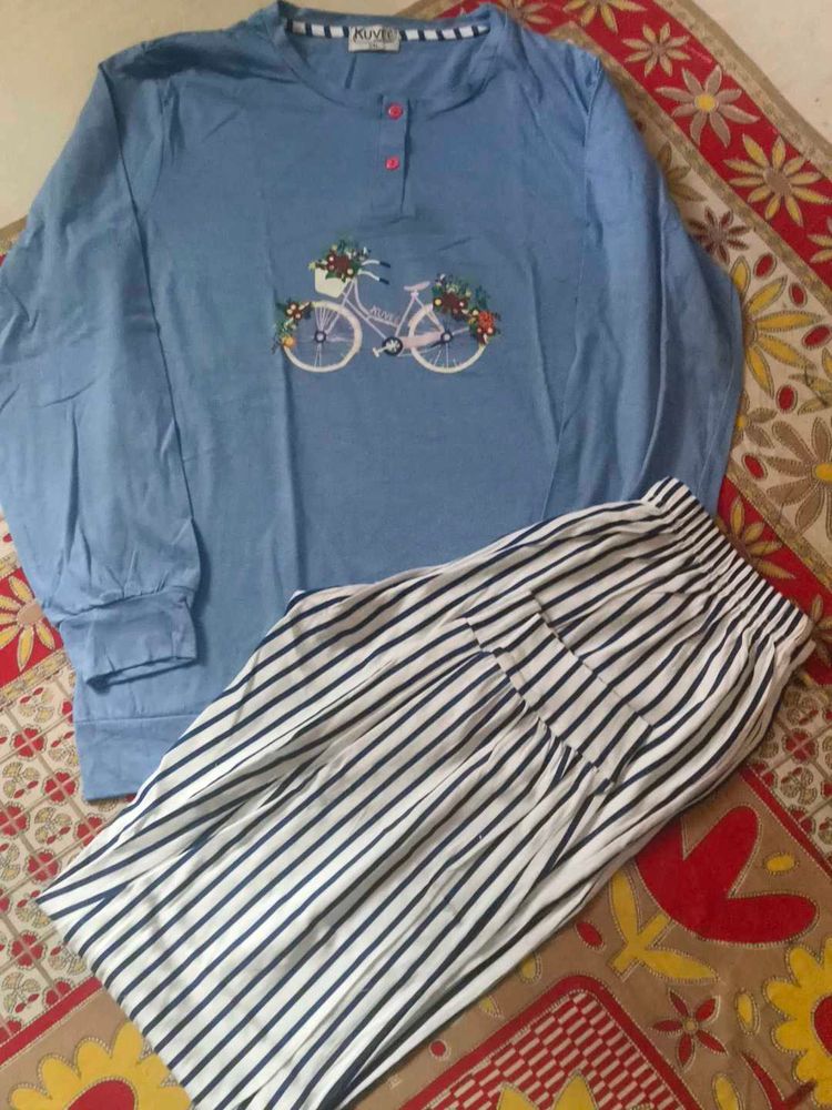 Cute Pajama Set - Bike Design