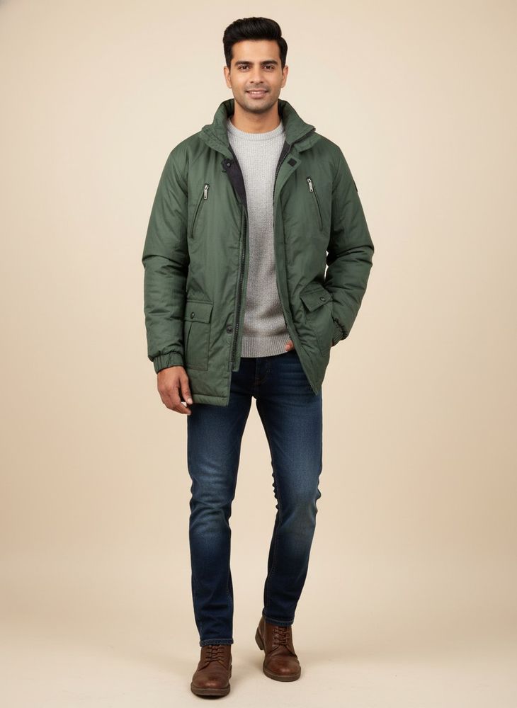 Green Casual Jacket