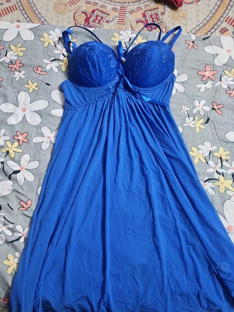 Royal Blue Babydoll Nightie