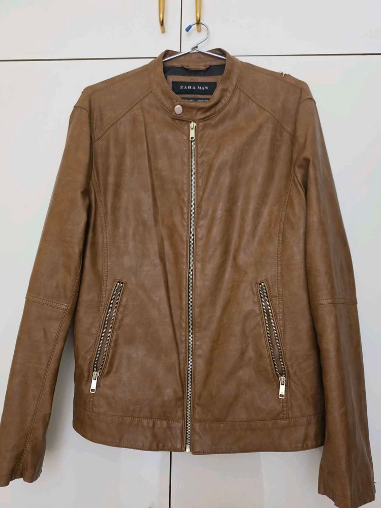 zara leather biker jacket for men