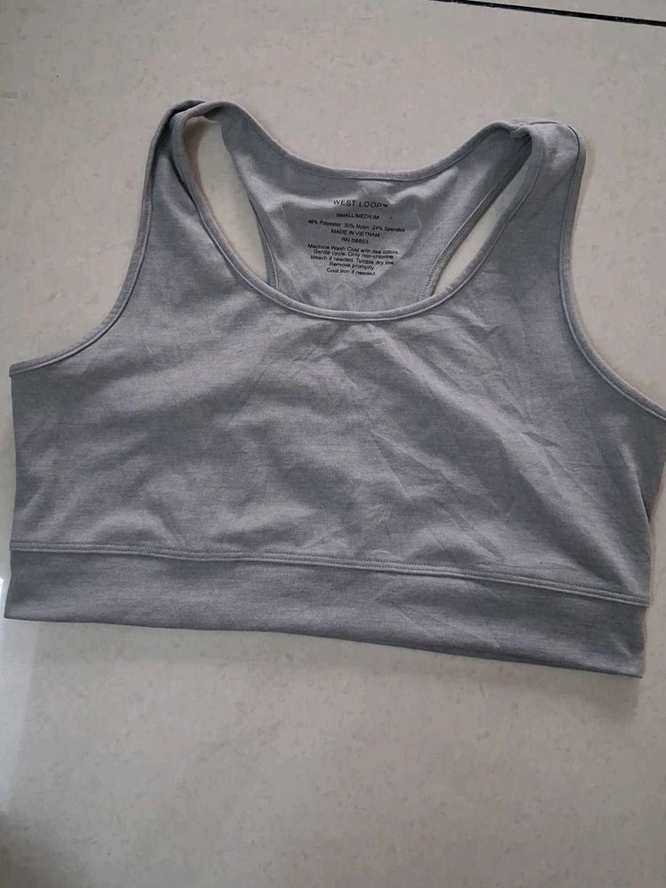 Grey Sports Bra