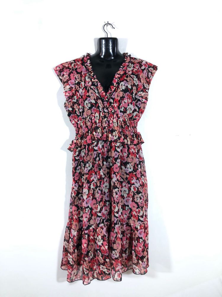 Black Floral Printed Dress(Women’s)