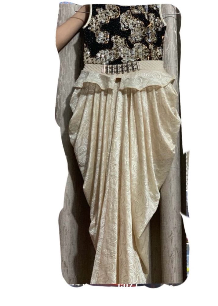 Beautiful 2 In 1 Dress For Girls