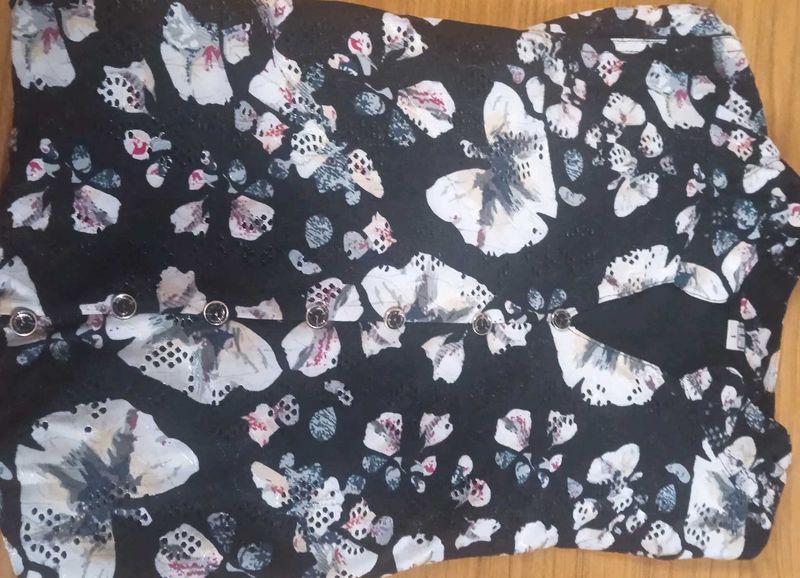 Black Floral Print Maxi