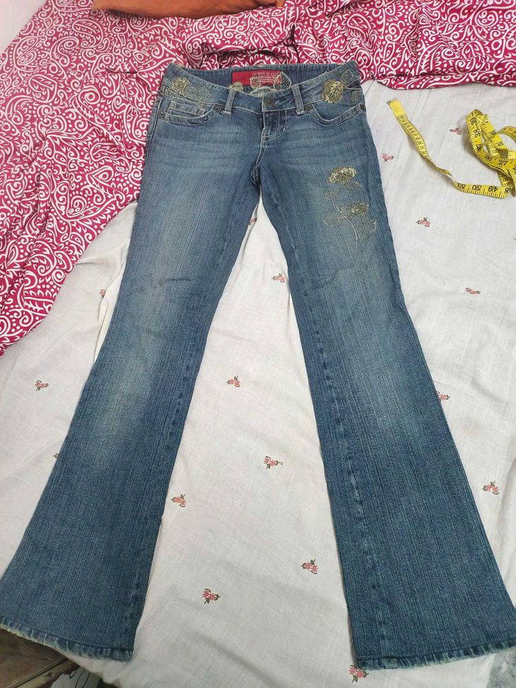 y2k inspired golden touch jeans