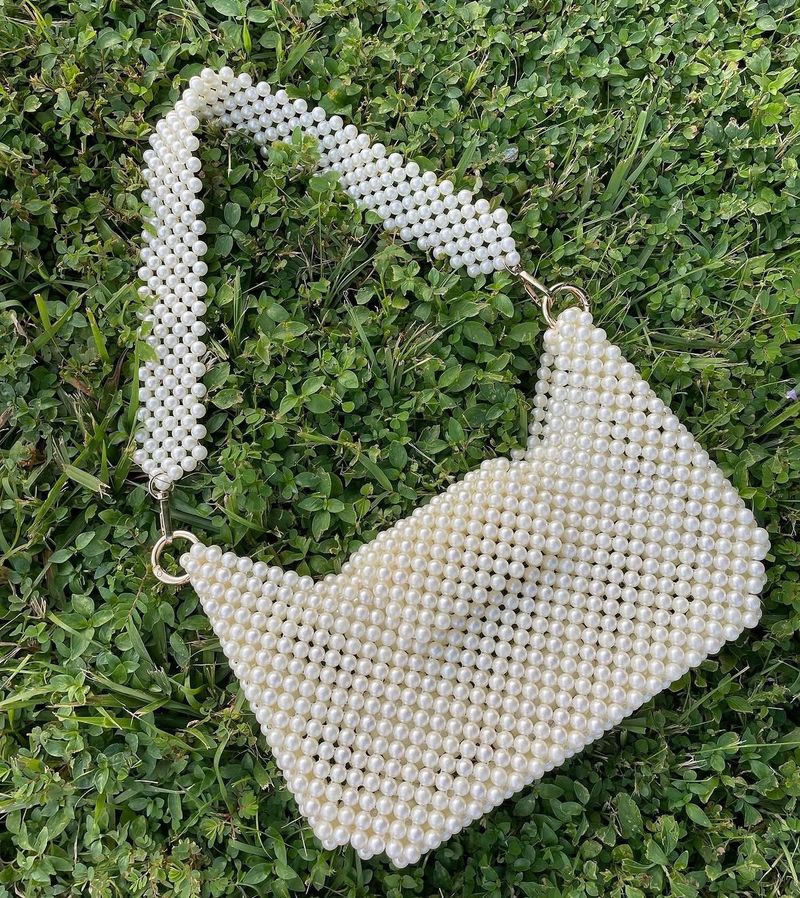 Elegant Pearl Beaded Clutch Bag