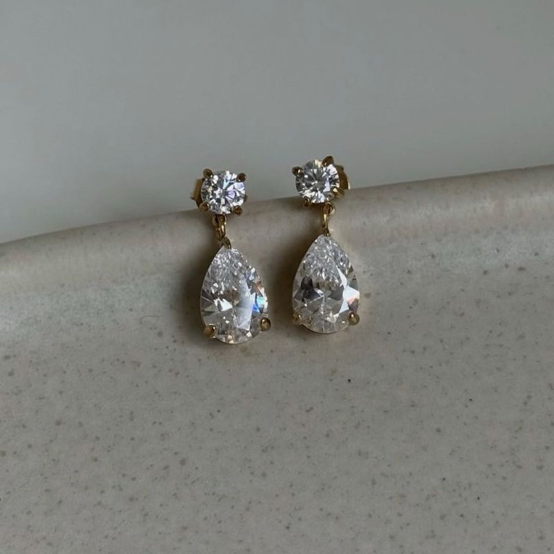 Elegant Pear Drop Earrings Anti-tarnish