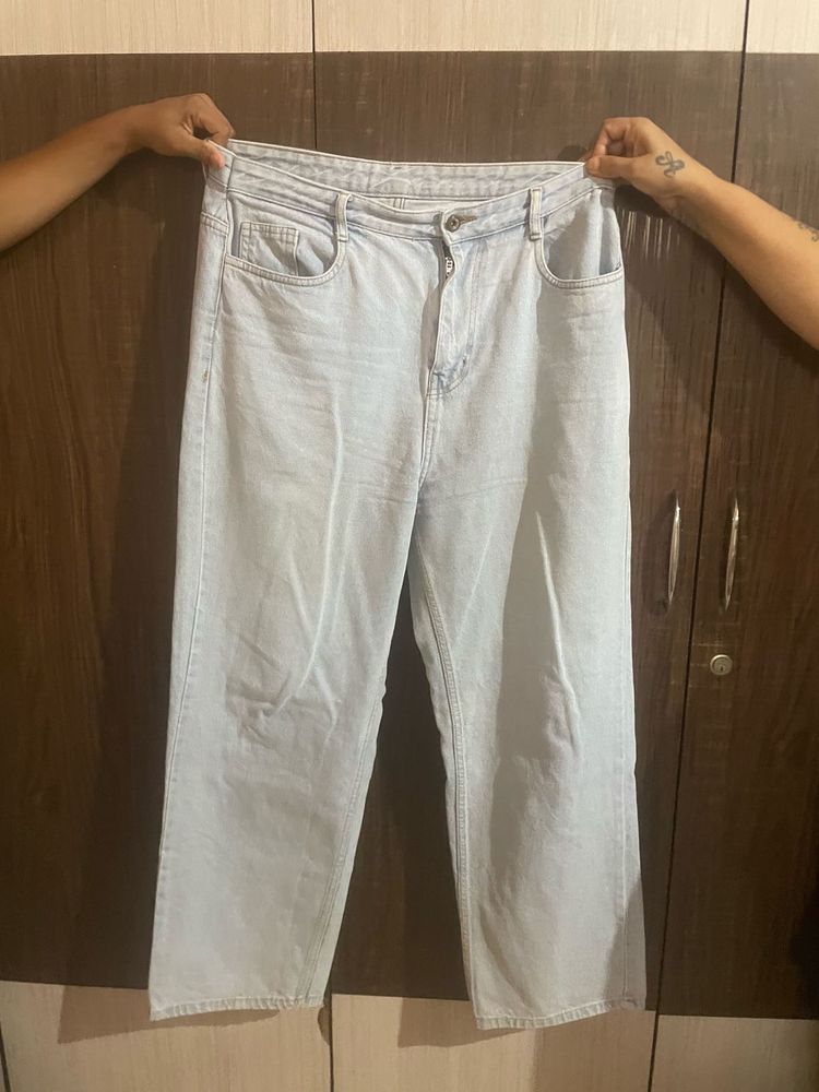 Light Wash Wide Leg Jeans