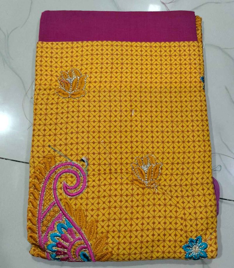 Yellow Kurta Set with Embroidery