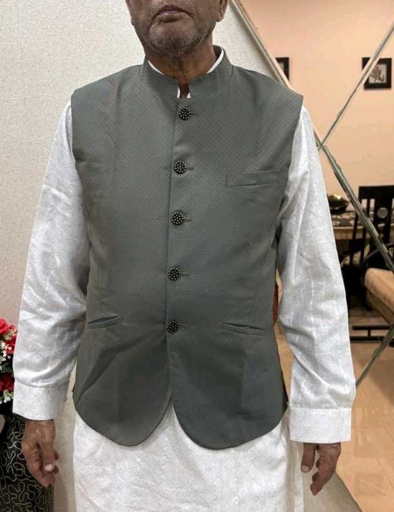 Ethnic : olive green Waistcoat
