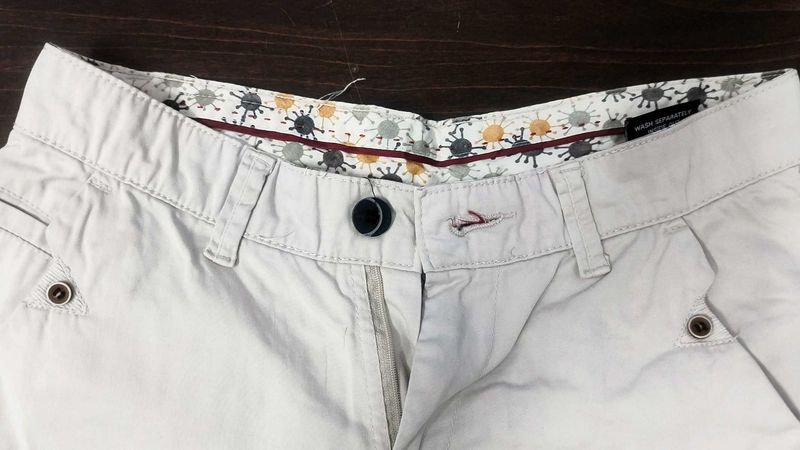 Men's Cream Color Cotton Pants