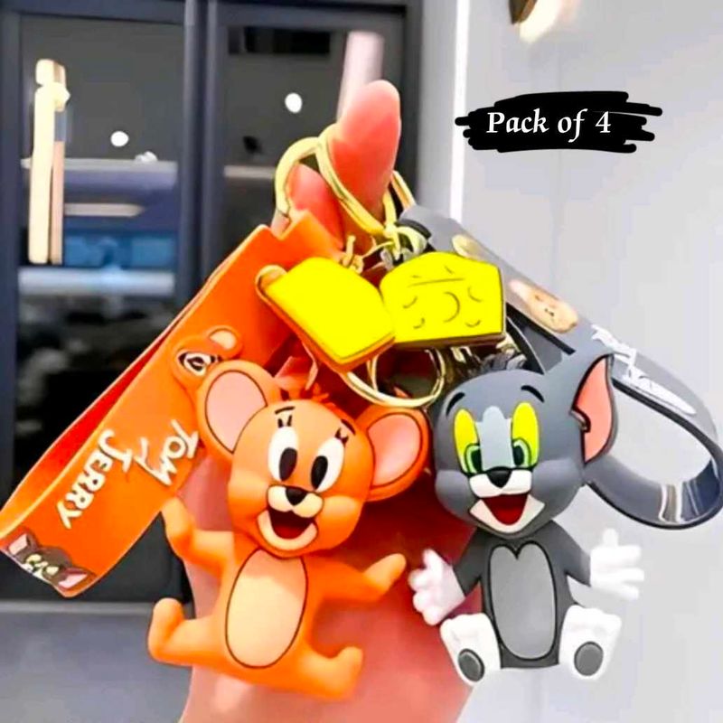 Tom &amp; Jerry Keychain Set