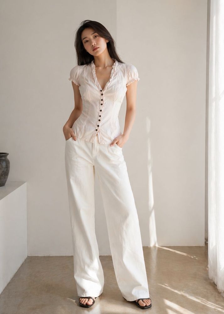 Elegant Women's Pink Button-Up Top