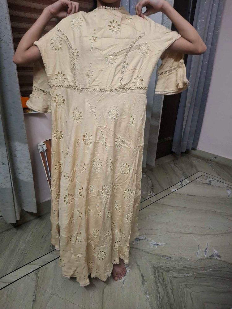 Elegant Chikankari Maxi Dress