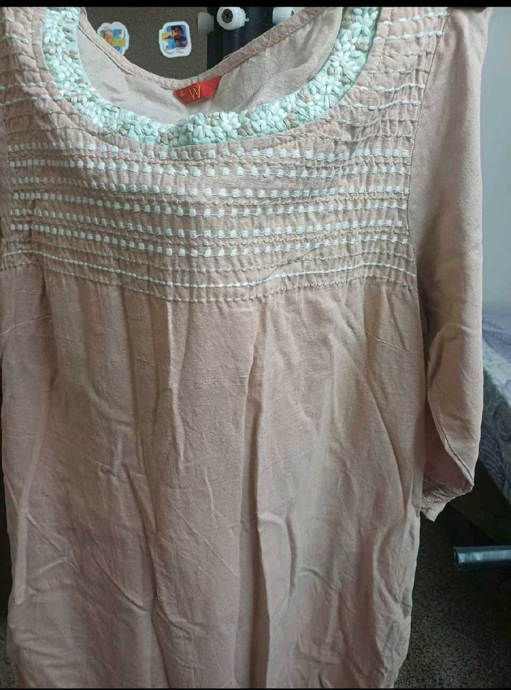 Boho Smocked Neckline Top