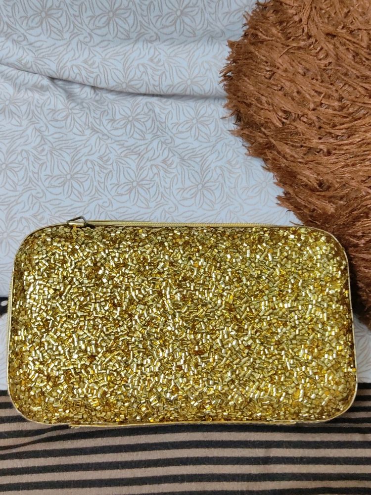 Price Dropped Golden Clutch Without Chain .