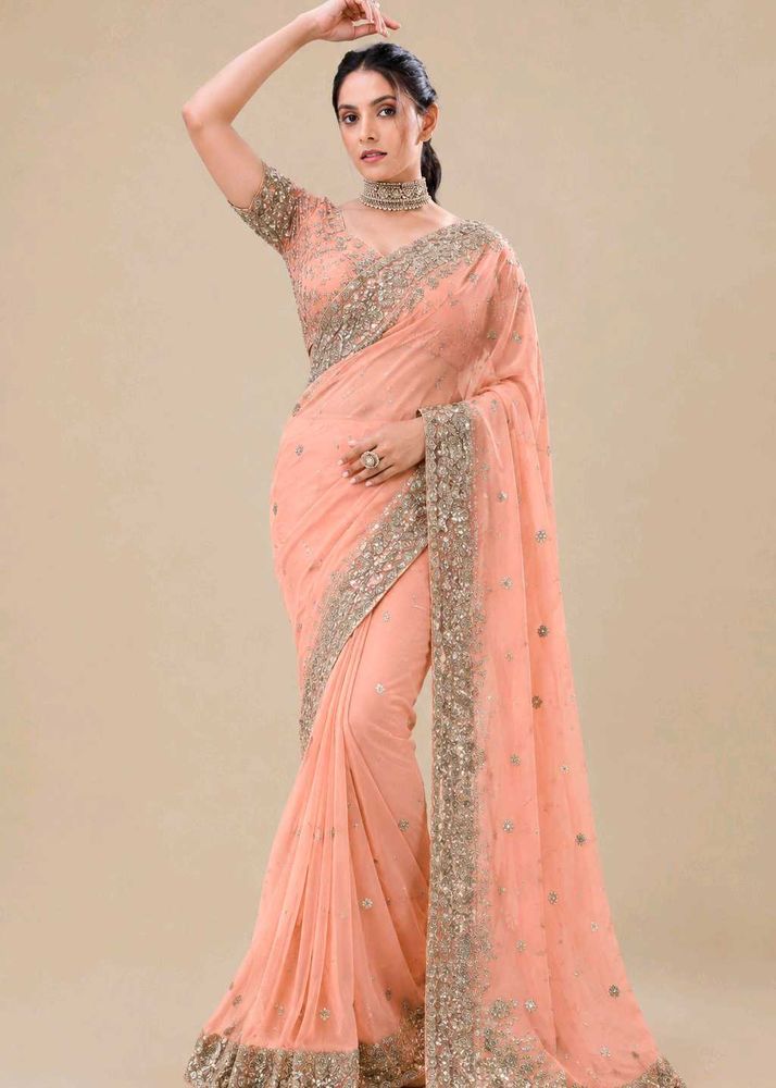 Designer Embellished Saree with blouse