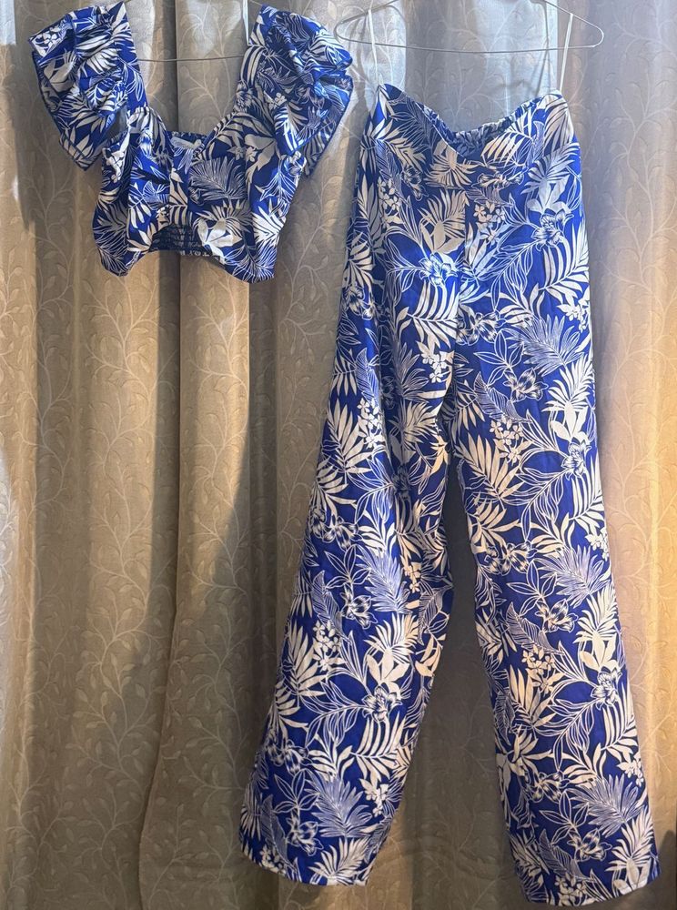 Blue Printed Co-ord Set – Brand New