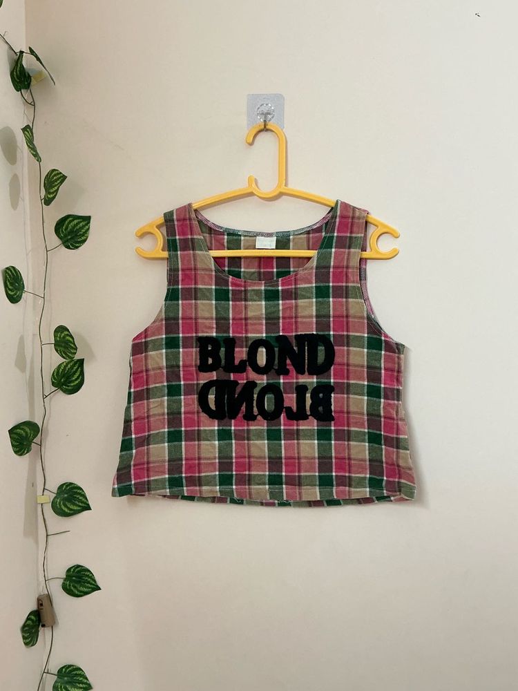 Plaid Crop Tank