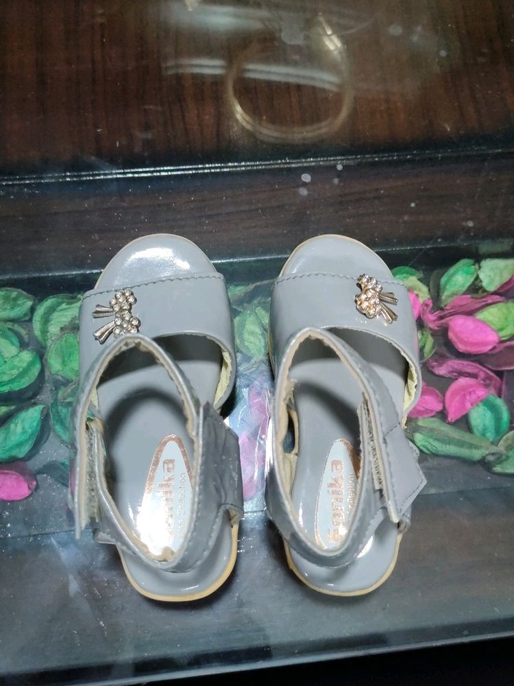 Grey Color Party Wear Sandals