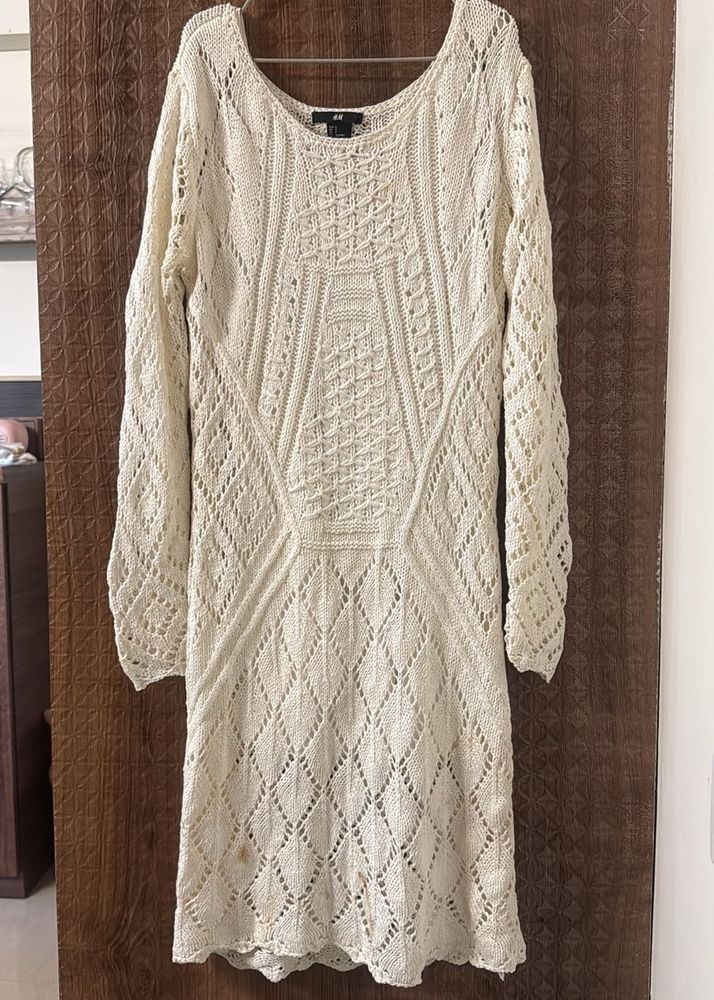 HNM Cream Knit Dress