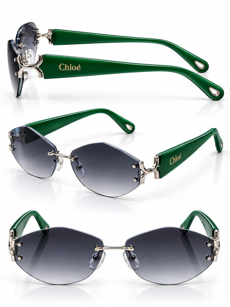 Chloe Rimless Gradient Sunglasses