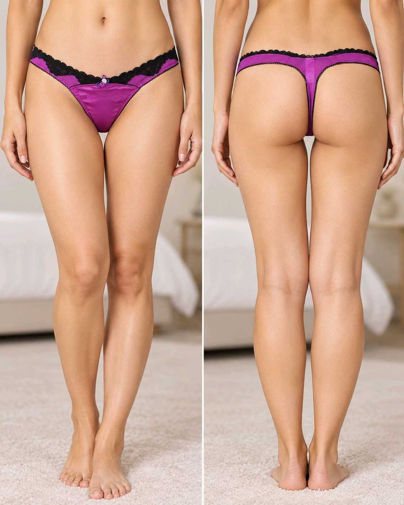 Marks &amp; Spencer Ceriso Purple Lace Thong Panty