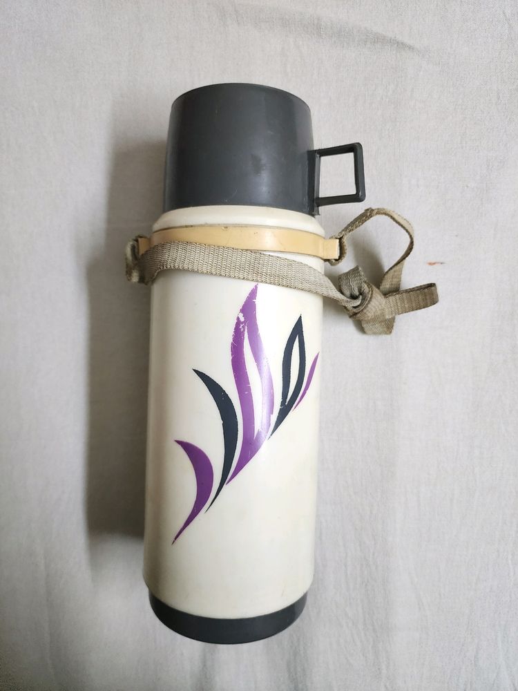 Antique vintage White Thermos