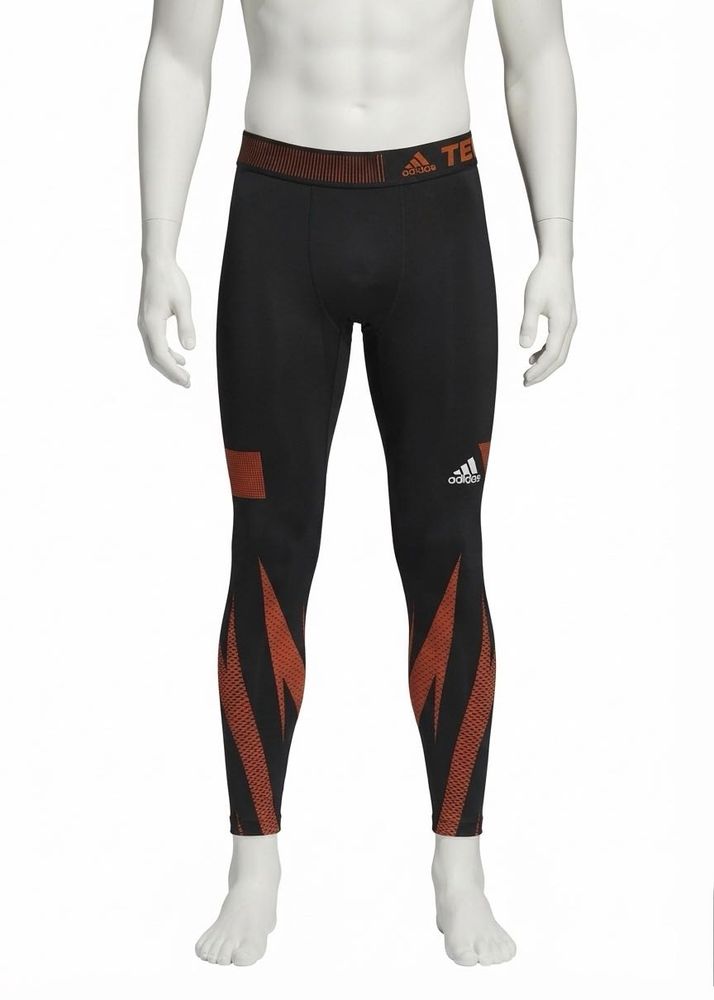 Adidas Black &amp; Orange Athletic Tights