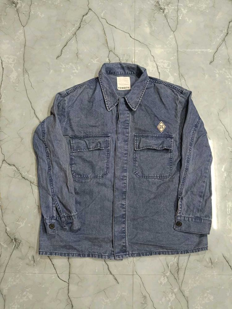 Tomboy Men's Blue Denim Shirt