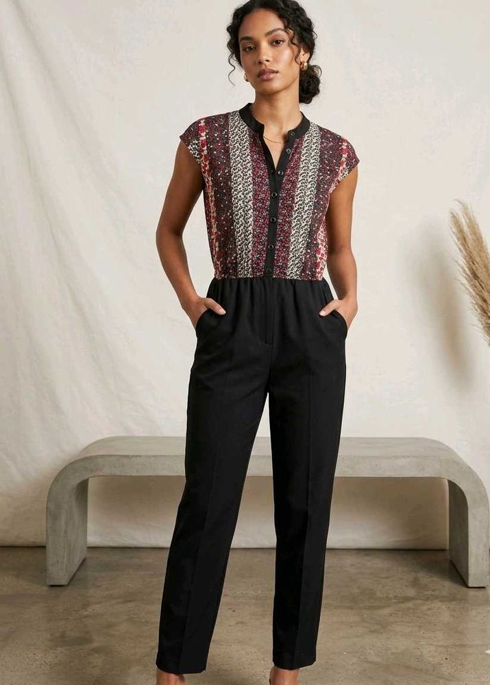 Ruhaan's Multi-Pattern High-Waist Jumpsuit