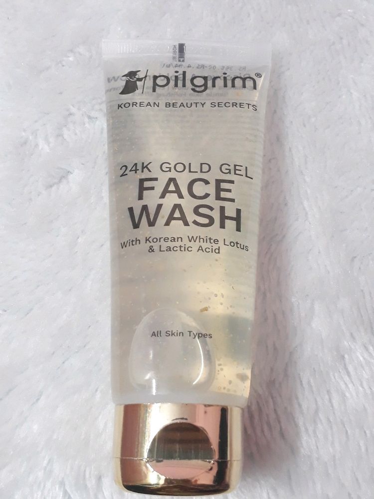 Pilgrim 24k Gold Gel Facewash with Korean White Lo