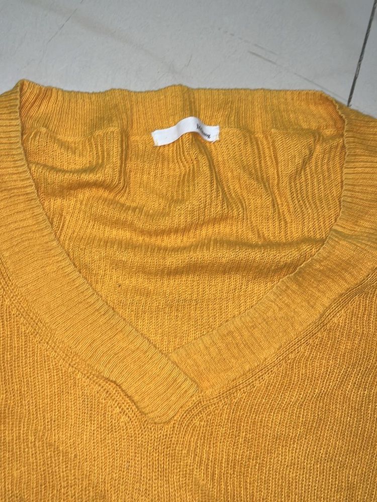 Cozy Mustard Knit Sweater