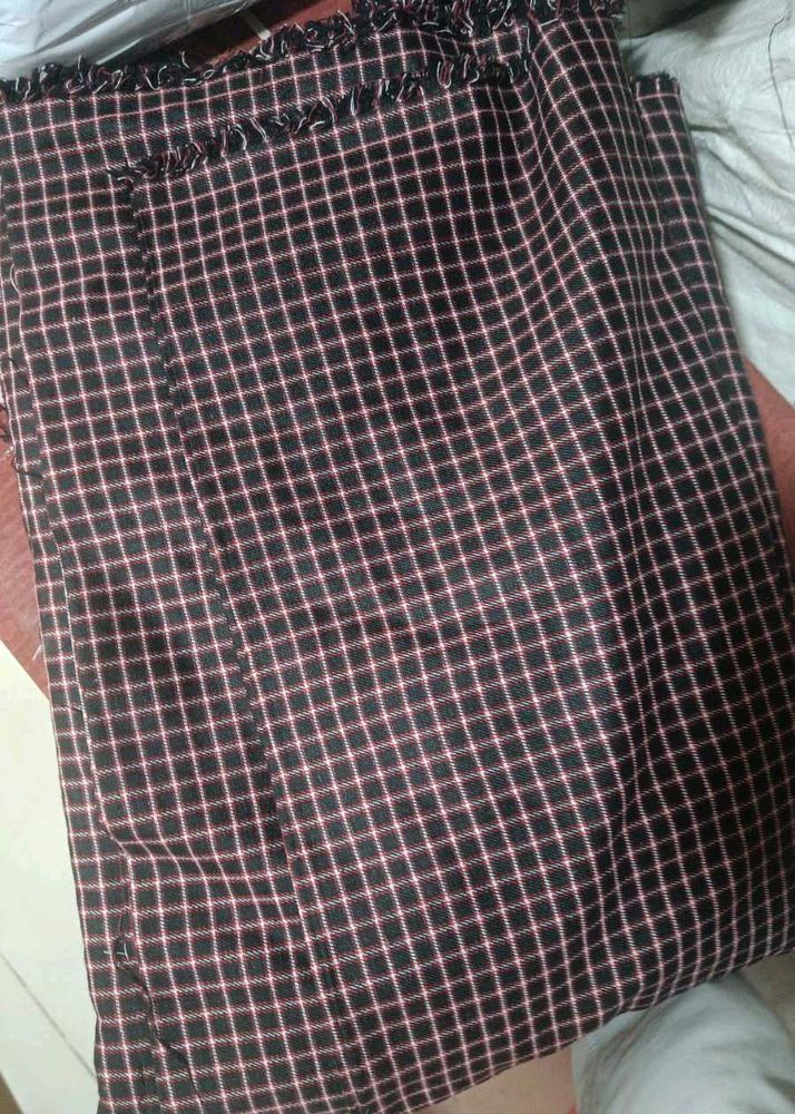 Woolen Fabric Check Design Unstitched