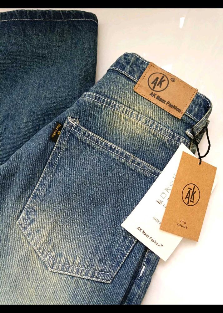 Wide leg Trendy Greenish mud wash denim🥀
