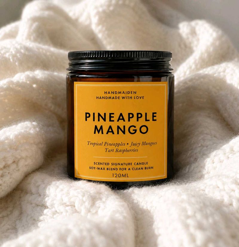 Handmade Pineapple Mango Scented Candle