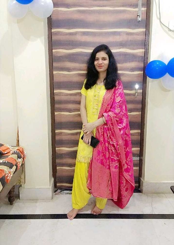 Yellow &amp; Pink Salwar Suit